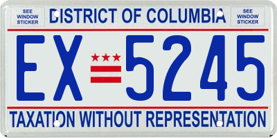 DC license plate EX5245