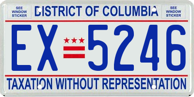 DC license plate EX5246