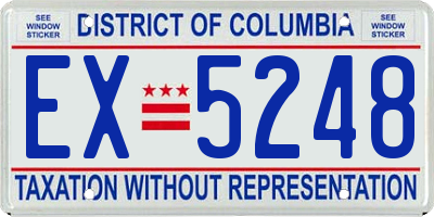 DC license plate EX5248