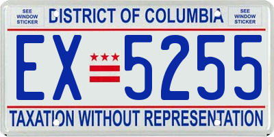 DC license plate EX5255