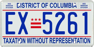 DC license plate EX5261