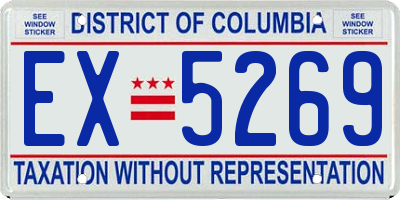 DC license plate EX5269