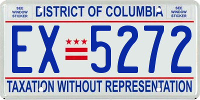 DC license plate EX5272