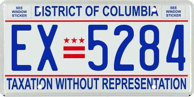 DC license plate EX5284