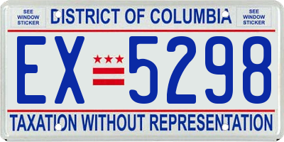 DC license plate EX5298