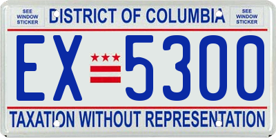 DC license plate EX5300