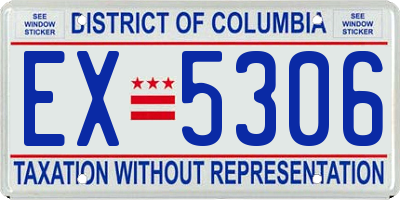 DC license plate EX5306