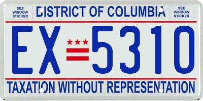 DC license plate EX5310