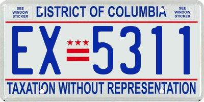 DC license plate EX5311