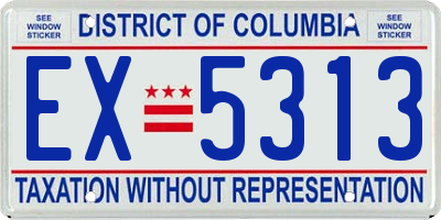 DC license plate EX5313