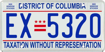 DC license plate EX5320