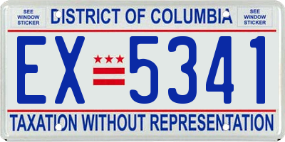 DC license plate EX5341
