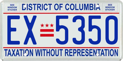 DC license plate EX5350