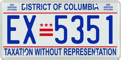 DC license plate EX5351