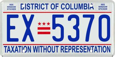 DC license plate EX5370