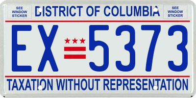 DC license plate EX5373