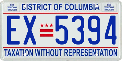 DC license plate EX5394