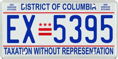 DC license plate EX5395