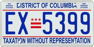 DC license plate EX5399