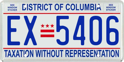 DC license plate EX5406