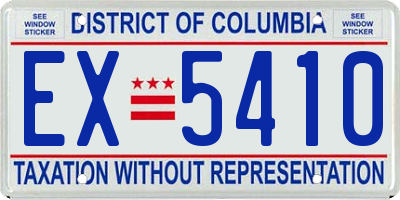 DC license plate EX5410