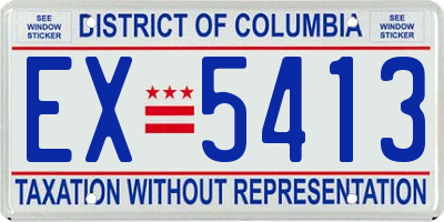 DC license plate EX5413