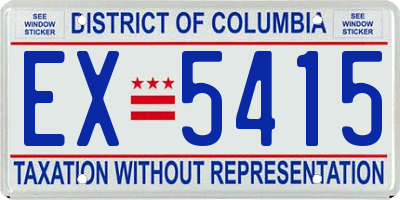 DC license plate EX5415