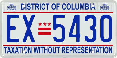 DC license plate EX5430