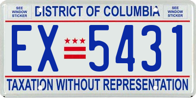 DC license plate EX5431