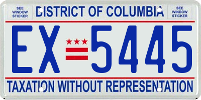 DC license plate EX5445