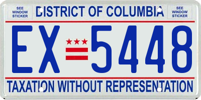 DC license plate EX5448