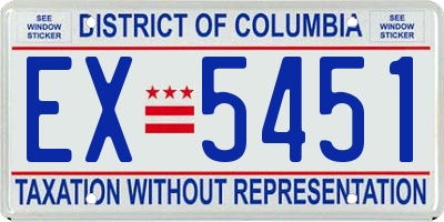 DC license plate EX5451