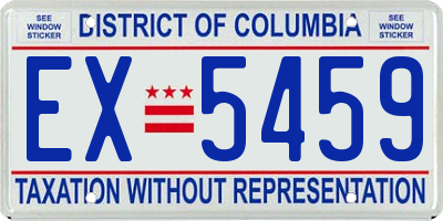 DC license plate EX5459