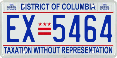 DC license plate EX5464