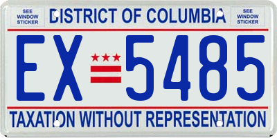 DC license plate EX5485