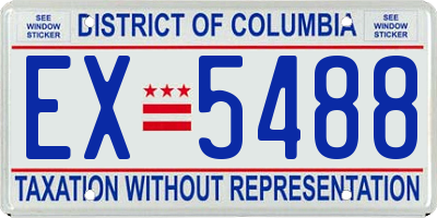 DC license plate EX5488