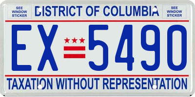 DC license plate EX5490