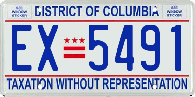 DC license plate EX5491