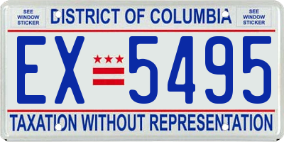 DC license plate EX5495