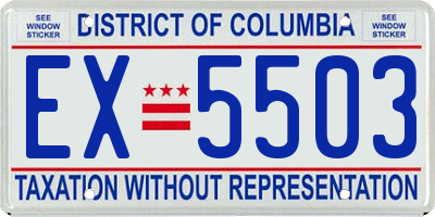 DC license plate EX5503
