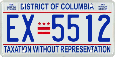 DC license plate EX5512