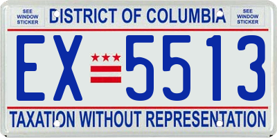 DC license plate EX5513