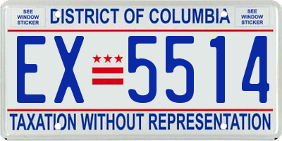DC license plate EX5514