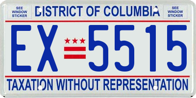 DC license plate EX5515