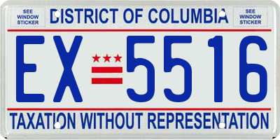 DC license plate EX5516