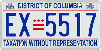 DC license plate EX5517
