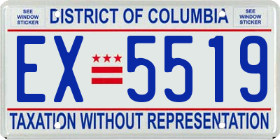 DC license plate EX5519