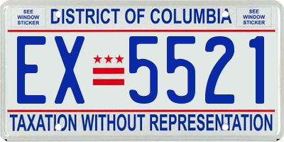 DC license plate EX5521