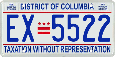 DC license plate EX5522
