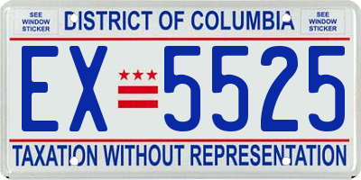 DC license plate EX5525